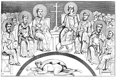Upamiętnienie drugiego soboru w Nicei, IX-X w. 1849 r. autorstwa Unbekannt