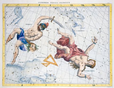 Konstelacje Perseusza i Andromedy, 1729 autorstwa Unbekannt