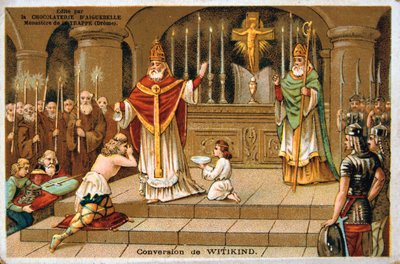 Nawrócenie Witikinda, 785 AD, XIX wiek autorstwa Unbekannt