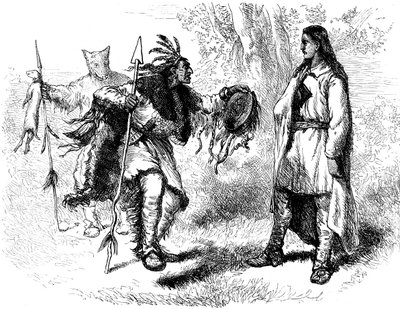 Nawróceni rdzenni Amerykanie i Powwows, ok. XVII w. ok. 1880 r. autorstwa Unbekannt