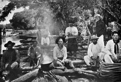 Gotowanie na tratwie, Paragwaj, 1911 autorstwa Unbekannt