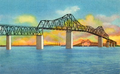 Cooper River Bridge, Charleston, Karolina Południowa, 1942. autorstwa Unbekannt