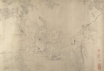 Kopia według The Sixteen Luohans, XIX-początek XX wieku. autorstwa Unbekannt