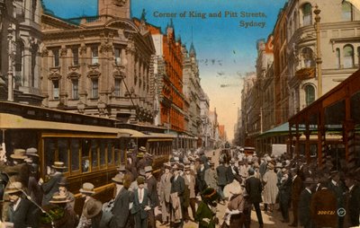Corner of King and Pitt Streets, Sydney, Nowa Południowa Walia, Australia, c1917 autorstwa Unbekannt