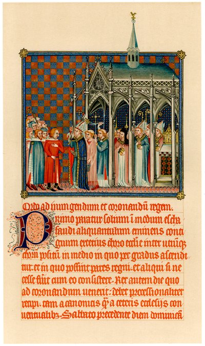 Koronacja Karola V, c1365 autorstwa Unbekannt