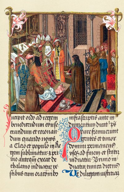 Koronacja króla Polski Aleksandra I przez arcybiskupa gnieźnieńskiego, Kraków, 1501 autorstwa Unbekannt