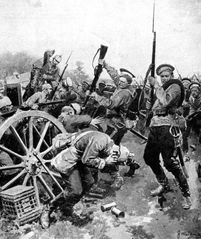 Atak kozacki na wojska niemieckie, Prusy Wschodnie, I wojna światowa, 1914 autorstwa Unbekannt