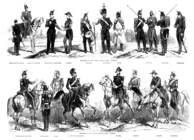 Kostiumy Szwajcarskiej Armii Federalnej, 1857 autorstwa Unbekannt
