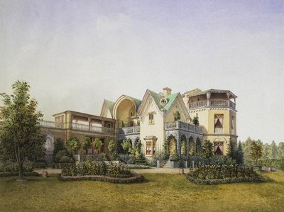 Pałac Cottege w Parku Aleksandryjskim w Peterhofie, 1847 autorstwa Unbekannt