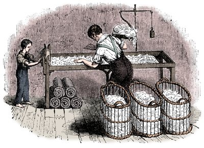 Produkcja bawełny, c1845 autorstwa Unbekannt