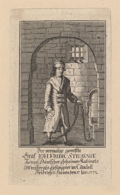 Hrabia Johann Friedrich Struensee 1737-1772, 1772. autorstwa Unbekannt