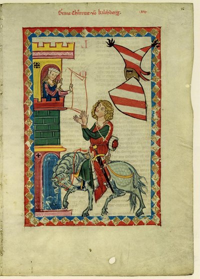Hrabia Konrad von Kirchberg z Codex Manesse, między 1305 a 1340 autorstwa Unbekannt