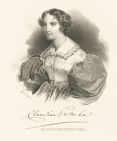 Hrabina Klaudyna Klaudyna Potocka, z d. Działyńskich 1801-1836, ok. 1930 r. 1830. autorstwa Unbekannt