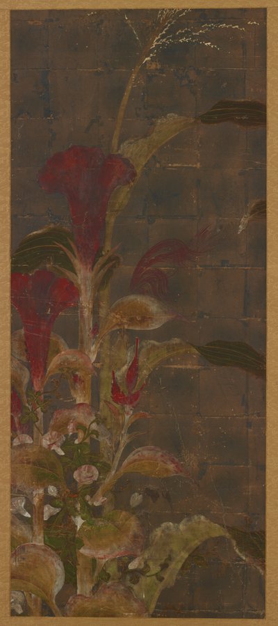 Coxcombs, kukurydza i powojnik, okres Momoyama, 1568-1615. autorstwa Unbekannt
