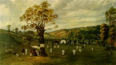 „Mecz krykieta między Nottingham i Leicester, c.1829”, 1947. autorstwa Unbekannt