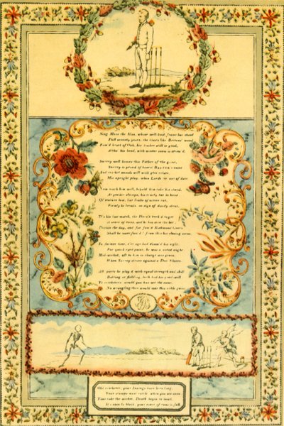 „Cricket Song in Honor of Honest Baxter of Surrey”, 1839, 1947. autorstwa Unbekannt