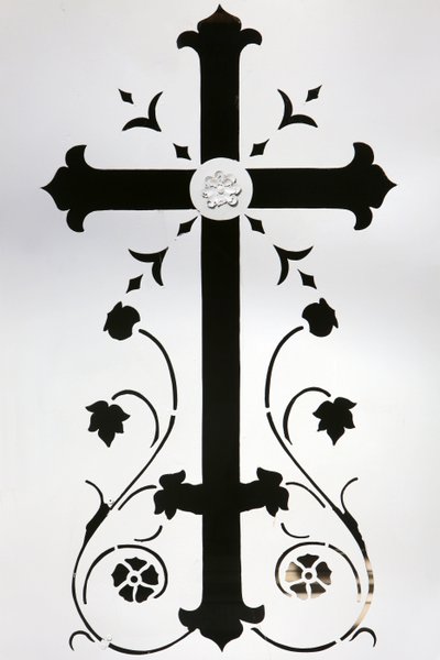 Krzyż na sklepieniu białych drzwi, Paryż, Francja autorstwa Unbekannt