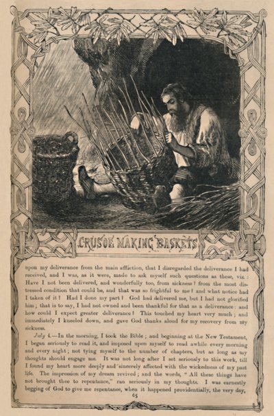Kosze do robienia Crusoe, c1870 autorstwa Unbekannt