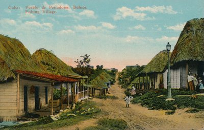 Kuba: Wioska Rybacka. Bohios. Wioska Rybacka, 1919 autorstwa Unbekannt