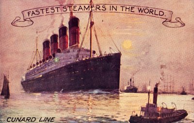 Cunard Line - najszybsze parowce na świecie, c1910. autorstwa Unbekannt