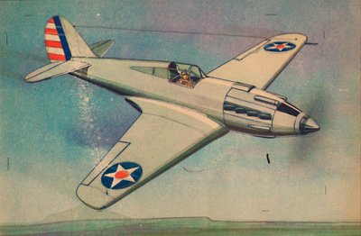 Jednopłatowiec myśliwski Curtis X.P.40, c1944. autorstwa Unbekannt