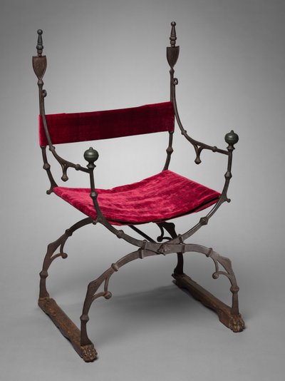 Krzesło składane Curule 1450-1500. autorstwa Unbekannt