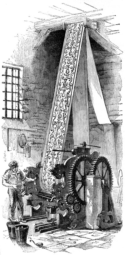 Cylindrowa maszyna drukarska, 1886 autorstwa Unbekannt