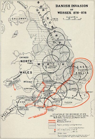 Duńska inwazja Wessex 876-878, 1935 autorstwa Unbekannt