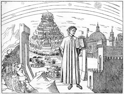 Dante 1265-1321, Florencja i Siedem Kręgów Piekła, 1882 autorstwa Unbekannt