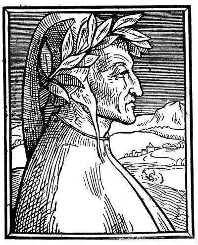 Dante Alighieri 1265-1321, włoski poeta, 1521 autorstwa Unbekannt