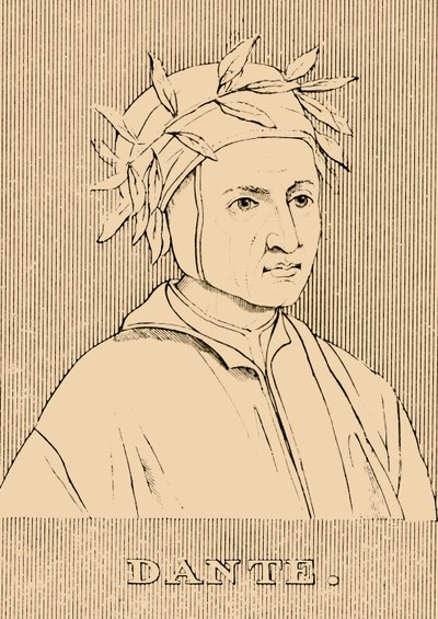 Dantego, c1265-1321, 1830. autorstwa Unbekannt