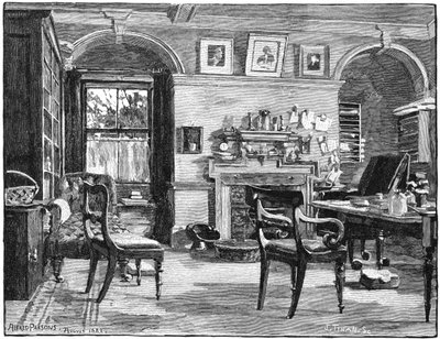 Studia Darwina w Down House, jego domu w pobliżu Beckenham w hrabstwie Kent, 1883 r. autorstwa Unbekannt