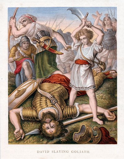 Dawid zabija Goliata, c1860 autorstwa Unbekannt