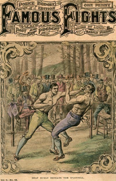 Głuchy Burke pokonuje Toma OConnella, 1837, koniec XIX lub początek XX wieku autorstwa Unbekannt