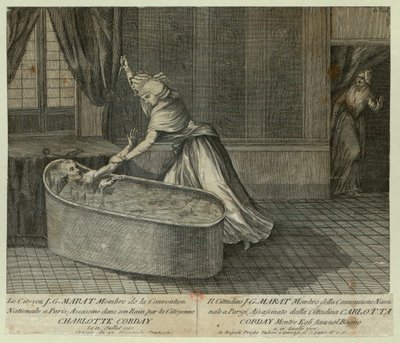 Śmierć Marata, ok. 1793. autorstwa Unbekannt