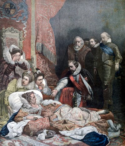Śmierć królowej Elżbiety, 1892 autorstwa Unbekannt