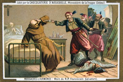 Śmierć wielebnego Ojca Salvatore, mnicha franciszkanina, 1895 r. autorstwa Unbekannt
