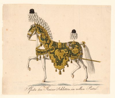 Zdobione meble konne cesarzy ceremonialnych powozów konnych, 1815 r autorstwa Unbekannt
