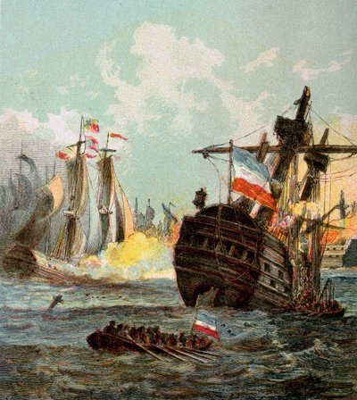 Klęska floty holenderskiej, 1666 c1850s autorstwa Unbekannt