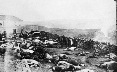 Obrona Cytadeli Rachaya, bunt druzów, Jabal al Druze, Syria, 1925 autorstwa Unbekannt