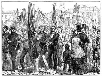 Demonstracja marynarzy, XIX w., 1900 autorstwa Unbekannt