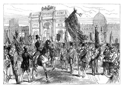 Demonstracja paryskich masonów, Francja, 1870, koniec XIX wieku autorstwa Unbekannt