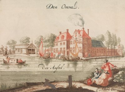 Den Omval, den Amstel”, w: Tooneel Der Voornaamste Nederlands Huizen, En Lust Hoven, Naar..., b.d. autorstwa Unbekannt