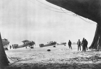 Wylot francuskich samolotów Breguet na misję rozpoznawczą zimą 1914-1918 autorstwa Unbekannt