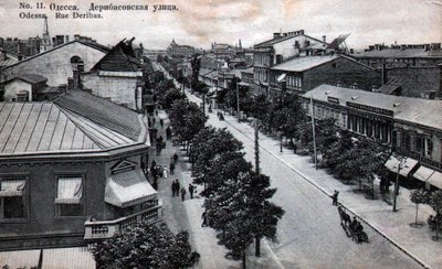 Ulica Deribasowska, Odessa, Rosja, połowa XIX wieku autorstwa Unbekannt