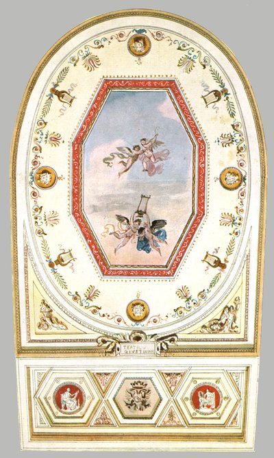 Projekt sufitu w teatrze, Włochy, 1928. autorstwa Unbekannt