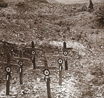 Zniszczona bateria, Fort Vaux, północna Francja, c1914-c1918 autorstwa Unbekannt