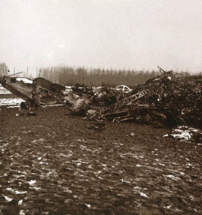 Zniszczony sterowiec, c1914-c1918 autorstwa Unbekannt