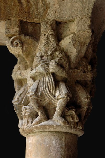 Fragment stolicy w krużganku Sant Pere de Galligants, XII wiek autorstwa Unbekannt