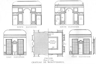 Szczegóły salonów, Chateau de Montfermeil, Paryż, 1924 autorstwa Unbekannt
